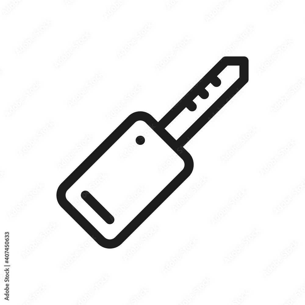 Car key isolated icon, care car key with remote control, body flip car key vector icon with editable stroke Car key isolated icon, care car key with remote control, body flip car key vector icon with editable stroke