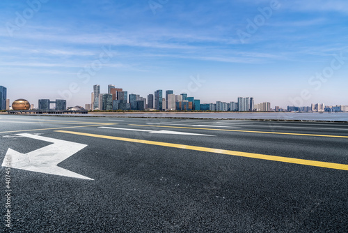 Roads and architectural landscape of modern Chinese cities.