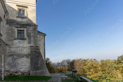 Oleso castle in autumn colors. Lviv region. Ukraine