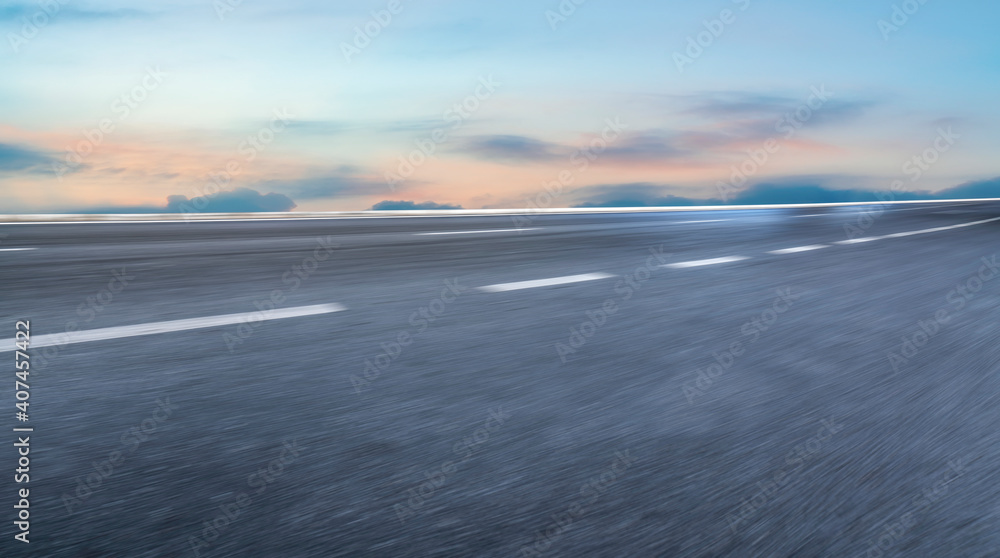 Road ground and sky cloud landscape