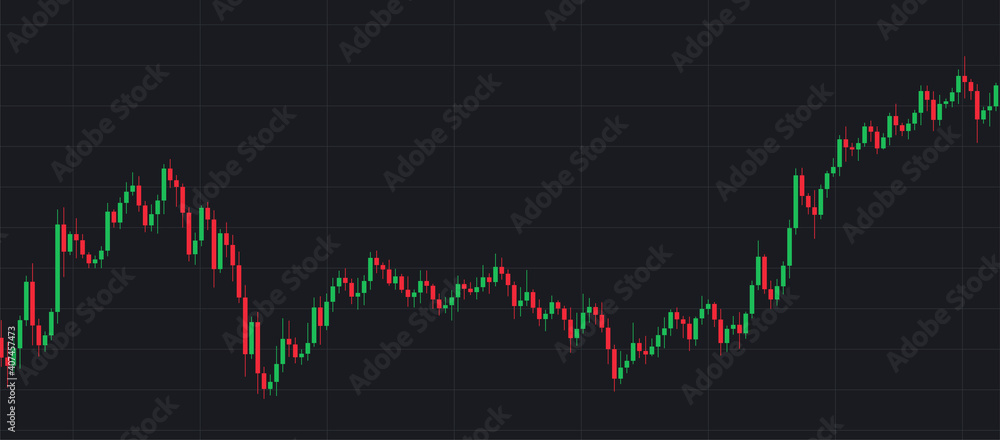 Abstract green and red candlestick stock chart. Abstract green and red candlestick stock chart.