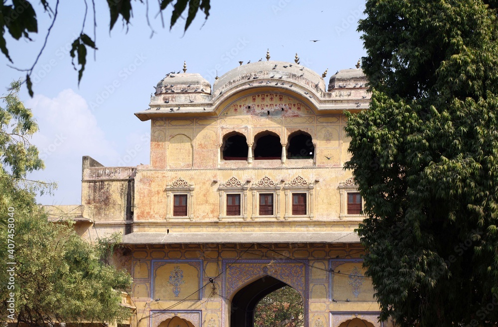 Obraz premium Porte Nakkar Khana, Jaipur, Rajasthan, Inde,