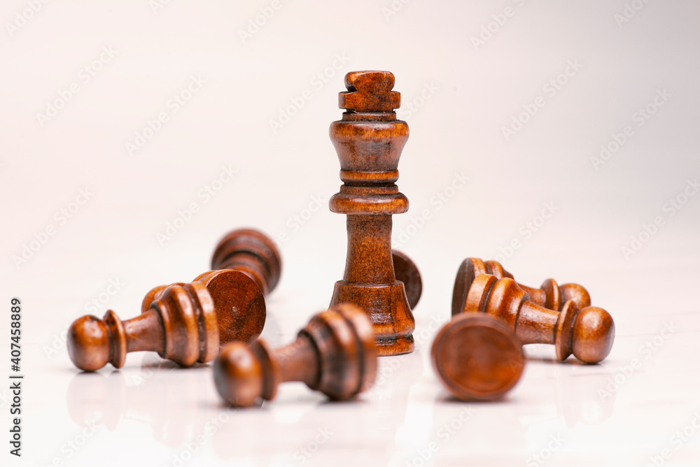 Chess leadership is the king of wood. Teamwork ideas for success chess ideas help the king and save strategy Chess leadership is the king of wood. Teamwork ideas for success chess ideas help the king and save strategy