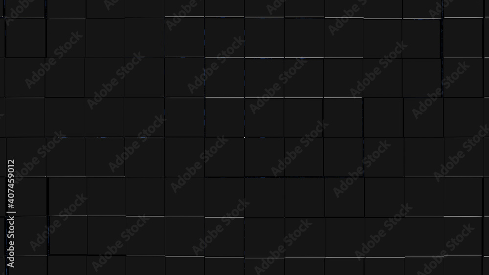 Abstract black cubes background. Concept data technology