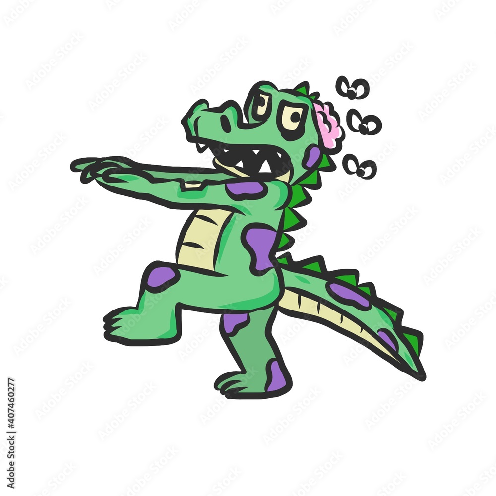 Krokodil Alligator Kaiman grün lusitg Krokodil Alligator Kaiman grün lusitg
