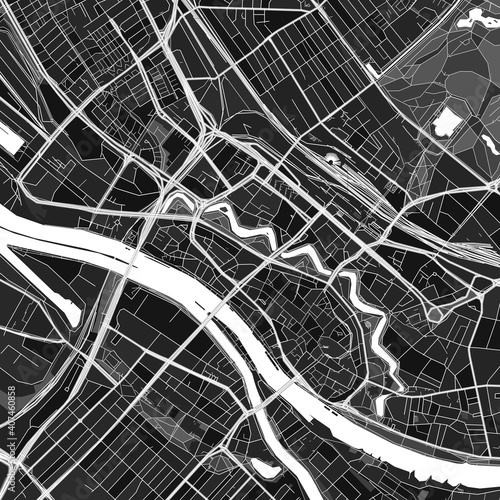 Bremen, Germany dark vector art map