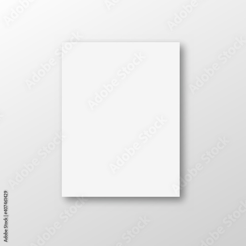 Blank empty magazine, album or book template lying on a gray background. vector
