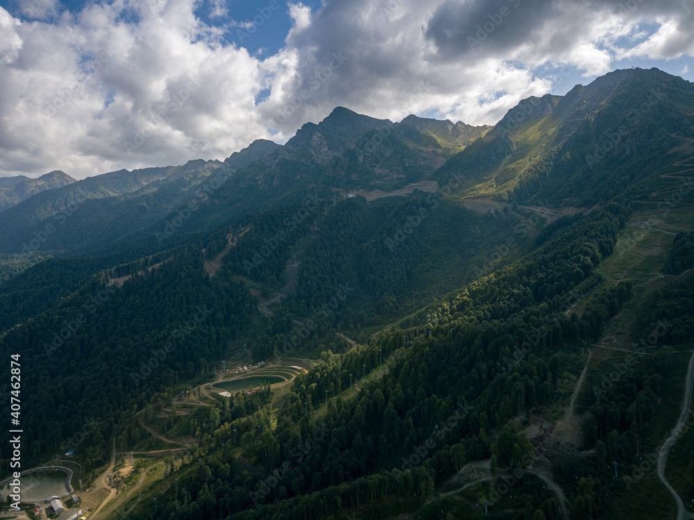 landscape with mountains