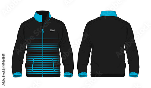 Sport Jacket Blue and black template for design on white background. Vector illustration eps 10.