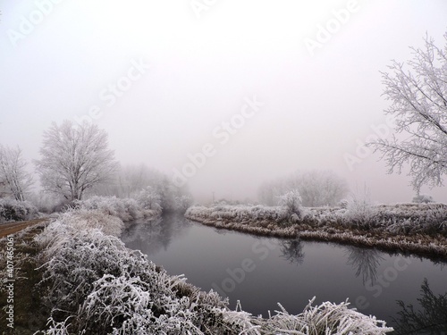 Canal de Castilla invernal. photo