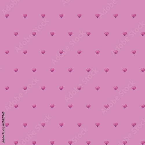 Aquarelle hand made pattern with hearts. Valentine's day, Birthday, Love