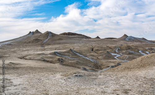 Landscape with mud volcanoes