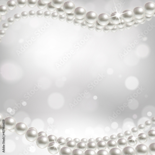 Banner with Strings of Pearls