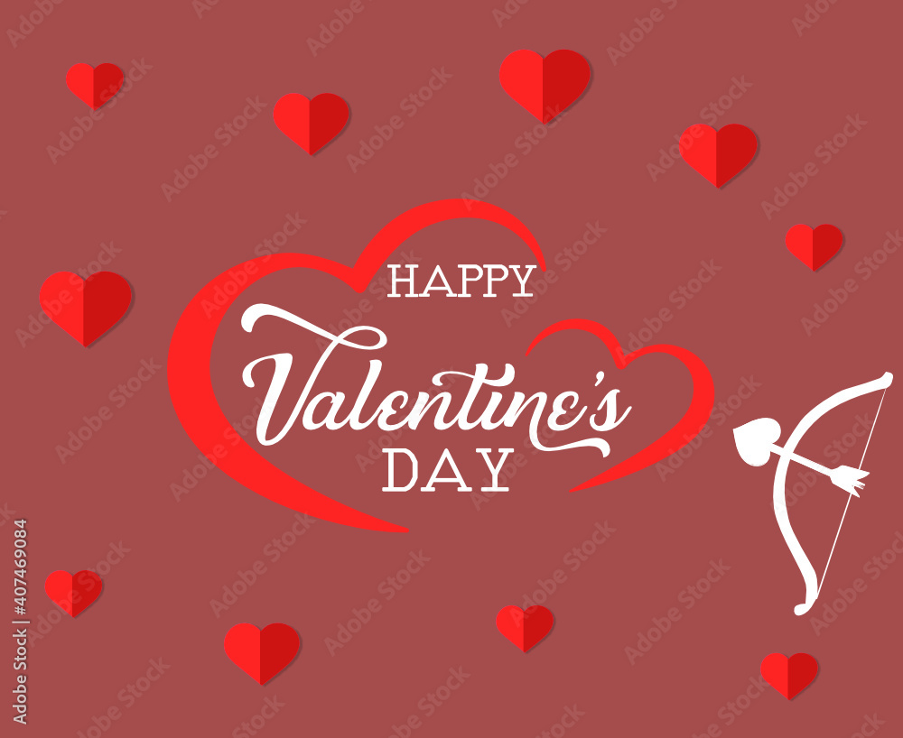 saint valentine's day. love and hearts romantic holiday