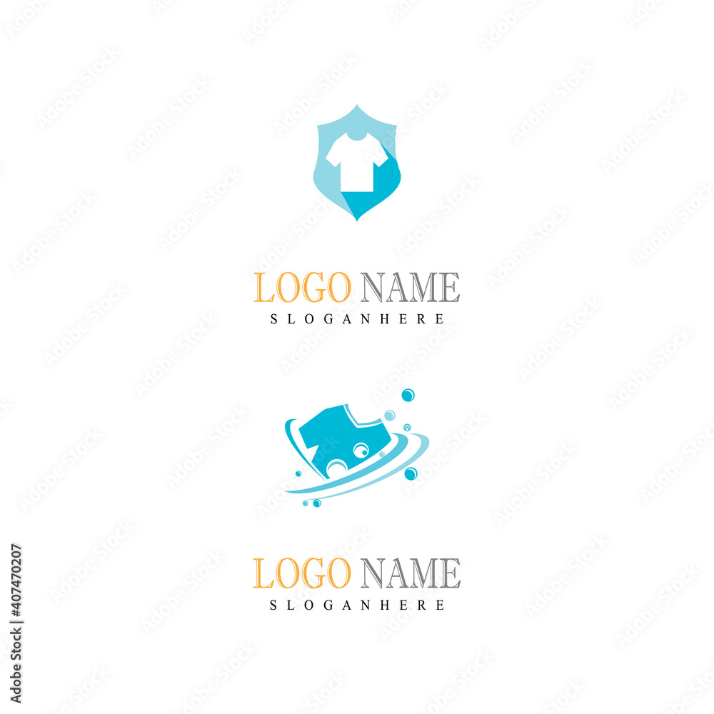 Fototapeta premium Laundry Logo Template vector symbol nature