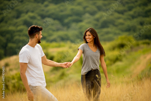 Happy young couple in love ...