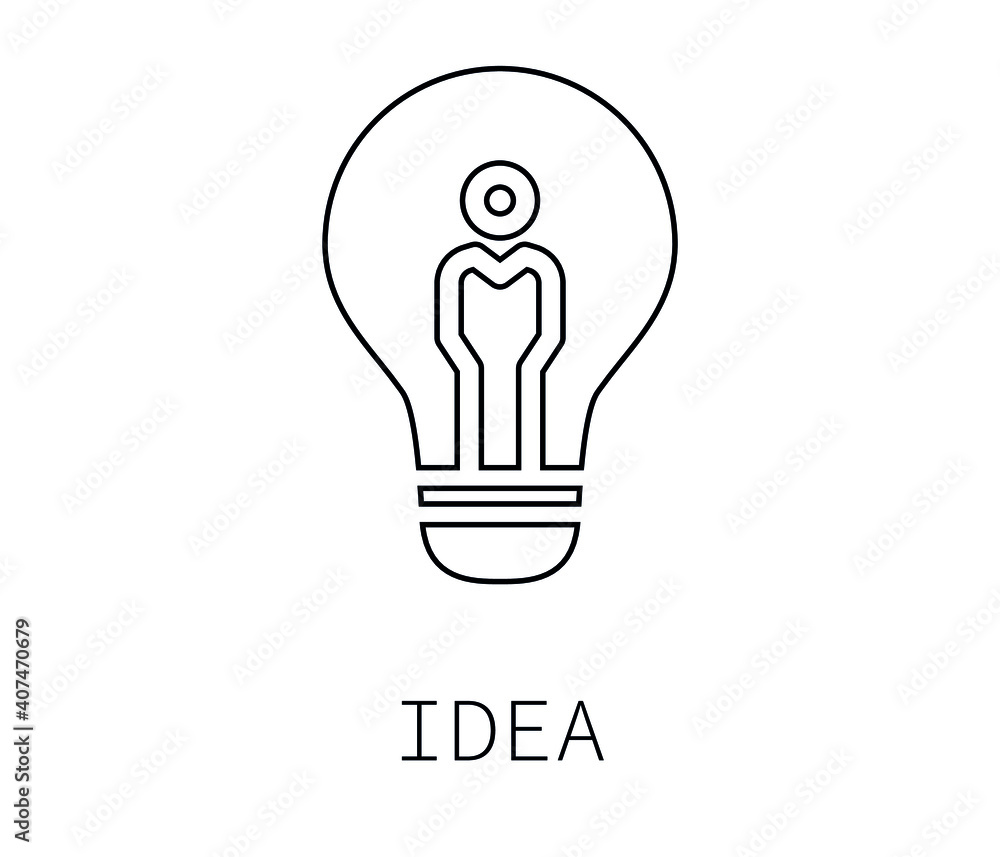 vector idea vector icon. Editable stroke. Symbol in Line Art Style for Design, Presentation, Website or Apps Elements, Logo. Pixel vector graphics - Vector vector idea vector icon. Editable stroke. Symbol in Line Art Style for Design, Presentation, Website or Apps Elements, Logo. Pixel vector graphics - Vector
