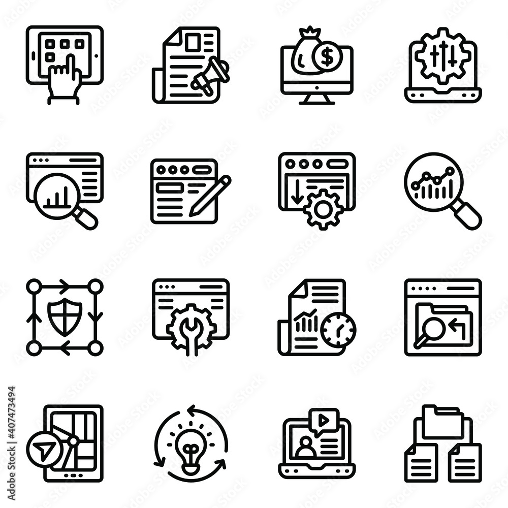 Set of Web Design Linear Icons
Set of Web Design Linear Icons