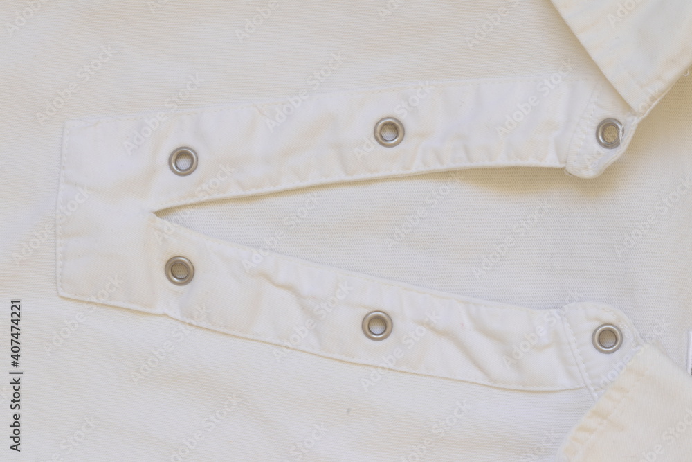 The texture of the fabric with a collar for clothing.