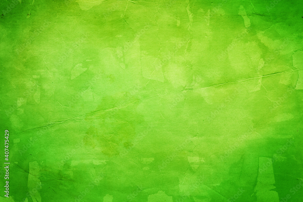Obraz premium Cardboard green abstract pattern texture close-up. Retro old paper background. Grunge concrete wall. Vintage blank wallpaper.