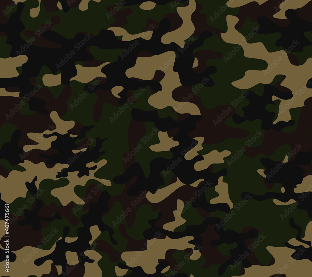 Camouflage green seamless vector texture for printing
Camouflage green seamless vector texture for printing