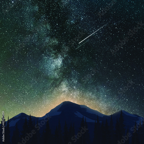 aurora borealis in the mountains