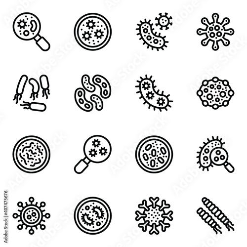 
Set of Bacteria and Viruses in Linear Icons
 photo