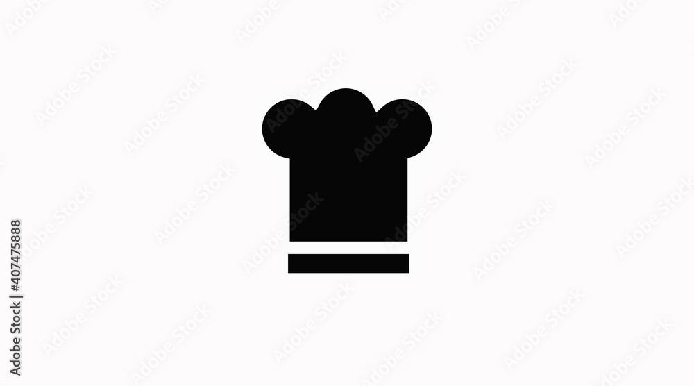 Vector Isolated Illustration of a Chef Hat. Chef or Kitchen Icon Vector Isolated Illustration of a Chef Hat. Chef or Kitchen Icon