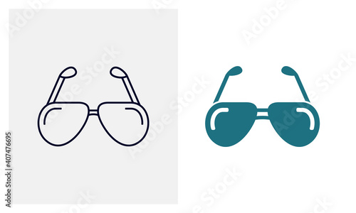 Eye glass icon vector template, Travel design icon concepts, Creative design