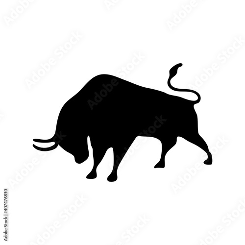 ox animal silhouette figure style