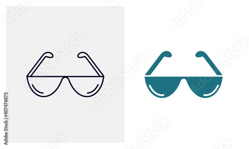 Eye glass icon vector template, Travel design icon concepts, Creative design