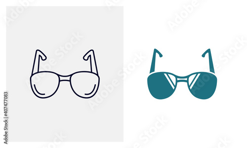 Eye glass icon vector template, Travel design icon concepts, Creative design