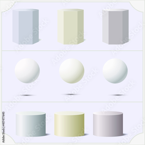 sets of 3d geometric shapes
