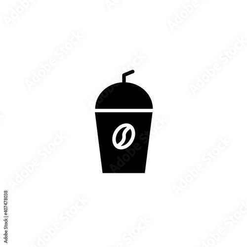 Coffee cup glyph icon. Cafe and restaurant icon in black solid style. Vector