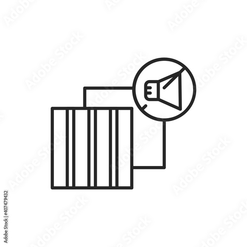 Soundproof ceiling color line icon. Pictogram for web page, mobile app, promo.