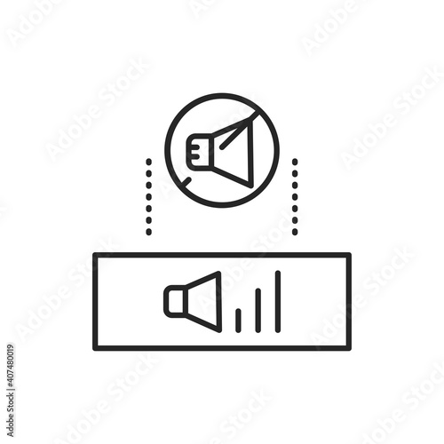Soundproofing color line icon. Pictogram for web page, mobile app, promo. Editable stroke