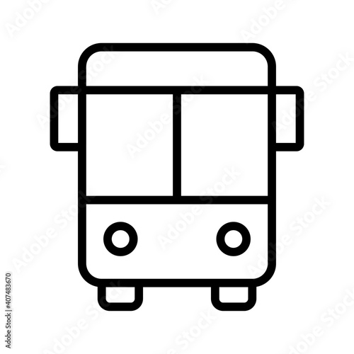 bus conveyance transport vehicle line style icon