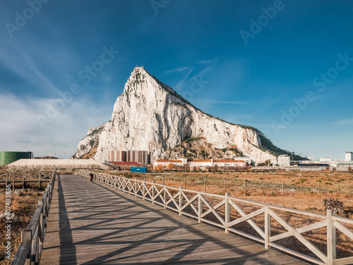 View to the rock of Gibraltar