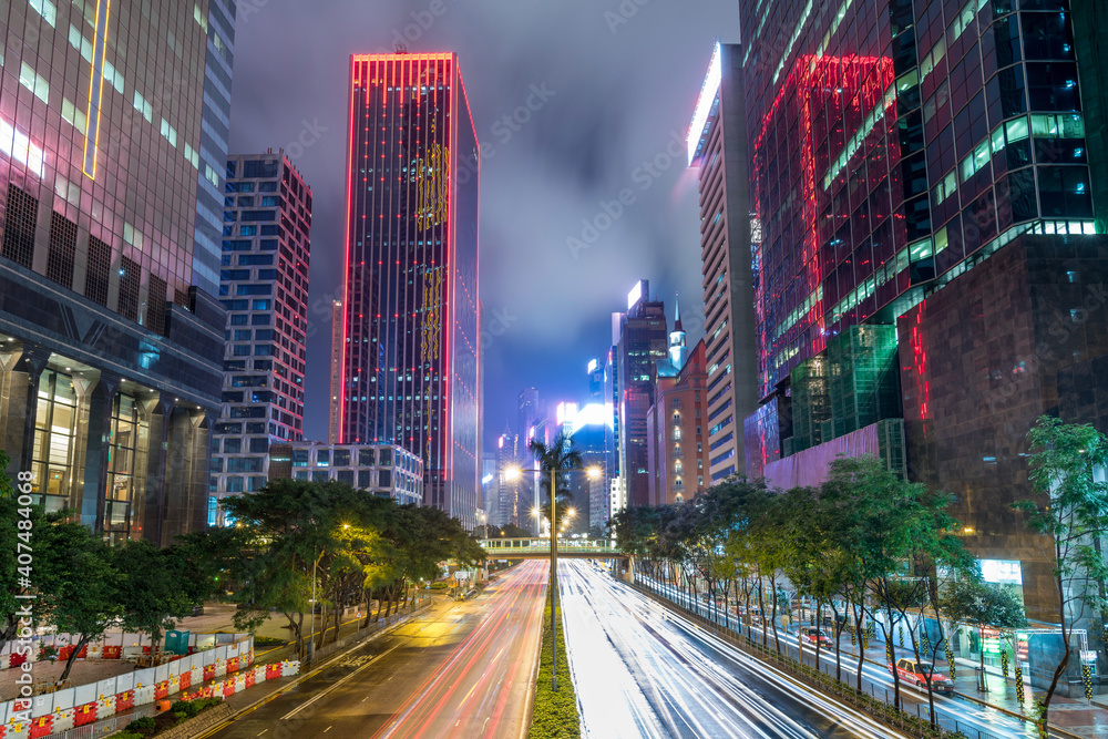 Fototapeta premium Roads And Traffic In Hong Kong