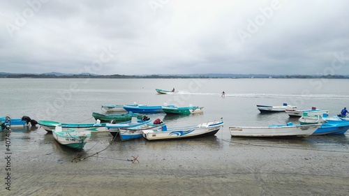 boats on the shore