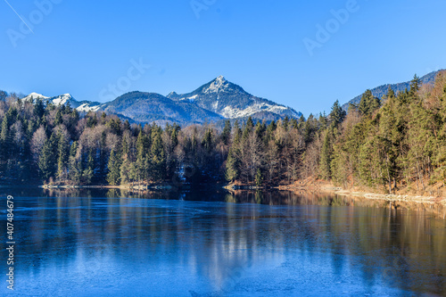 Winter Landscape At The Frozen Hechtsee