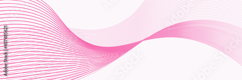 white background with pink line wave