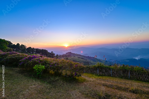 Sunset Pha Chang Moo, Mae Sai District, Chiang Rai Province, 57130, Thailand, Asia