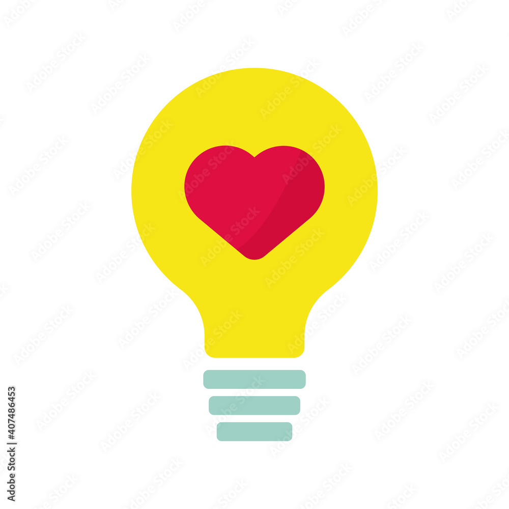 heart love in bulb valentines day icon heart love in bulb valentines day icon