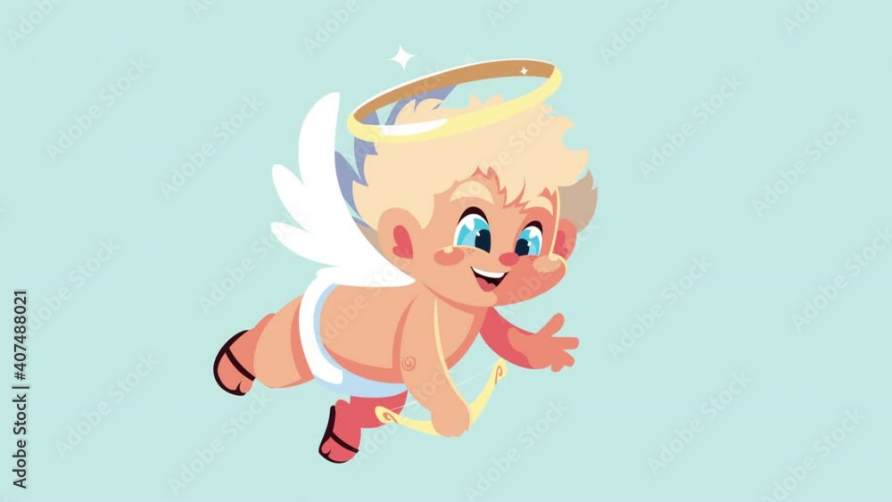 happy valentines day card with cupid angel flying happy valentines day card with cupid angel flying