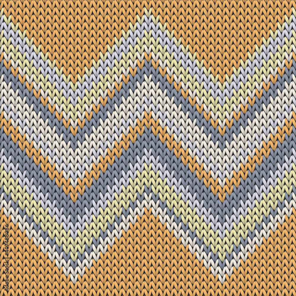 Obraz premium Clothing zig zal lines knitted texture geometric