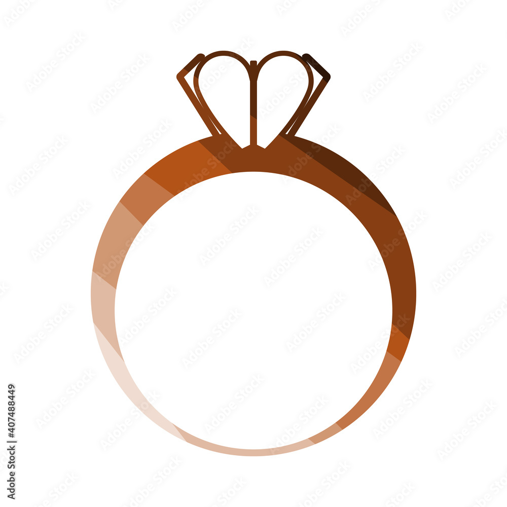 Obraz premium Valentine Heart Ring Icon