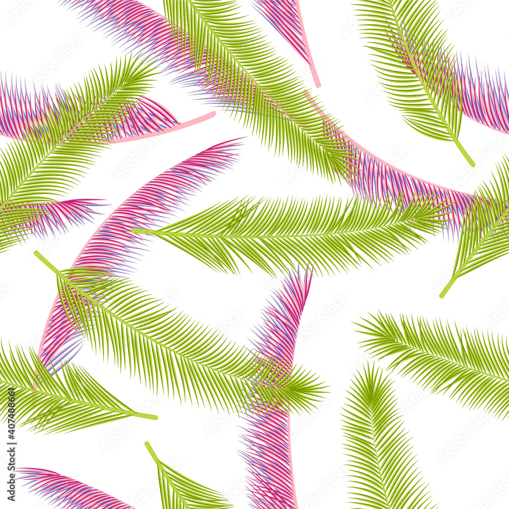 Exotic feather plumelet vector seamless pattern. Bohemian background. Ethnic aztec feather plumelet textile print ornament.
