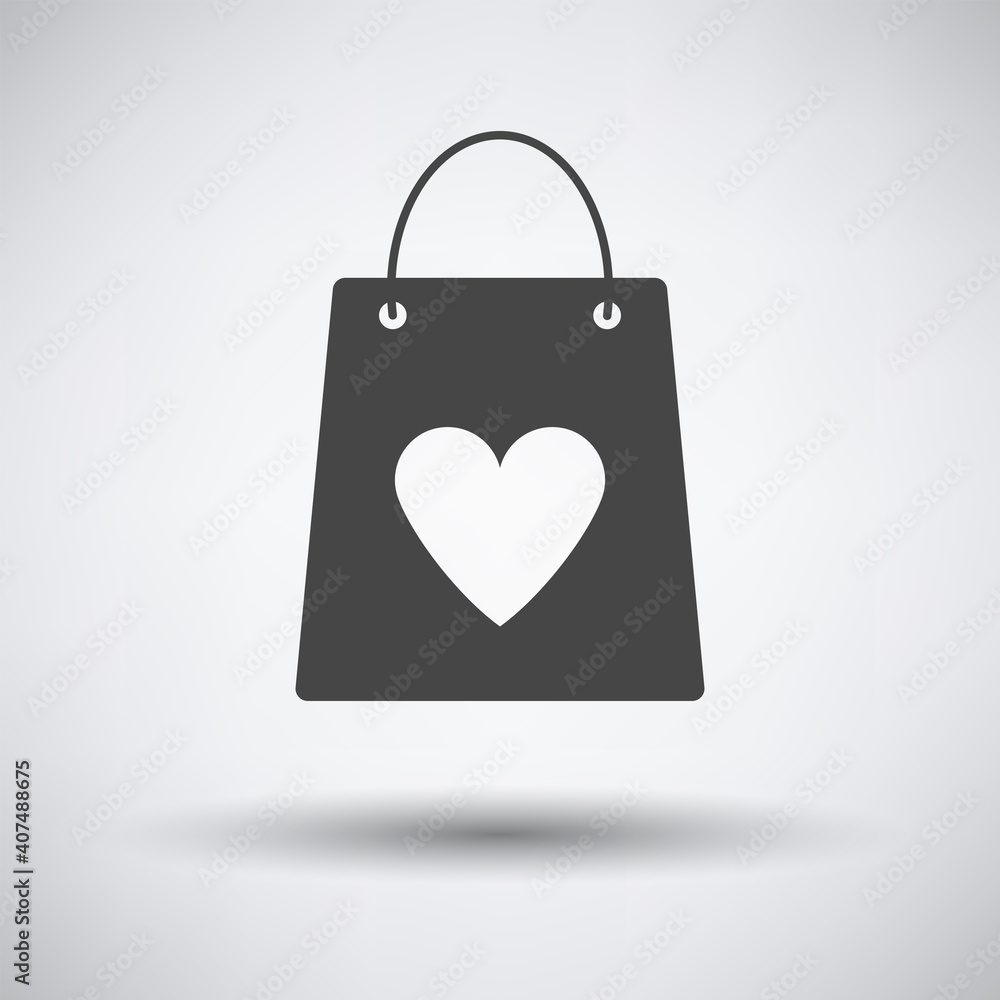 Shopping Bag With Heart Icon Shopping Bag With Heart Icon