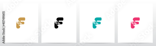  Two Hands On Letter Logo Design F